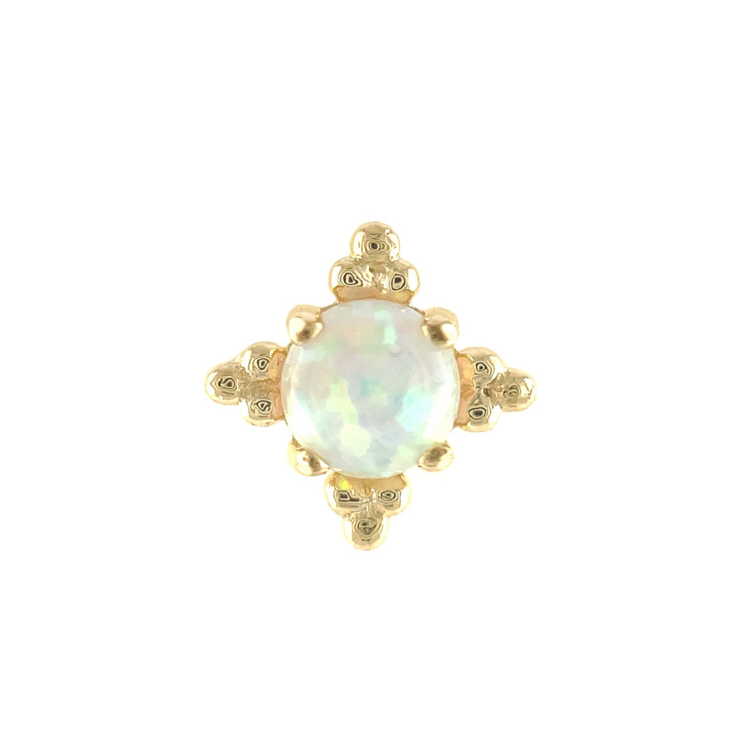 anatometal zia end white opal isha body jewellery