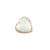 18ct Rose Gold White Opal Heart End - Isha Body Jewellery