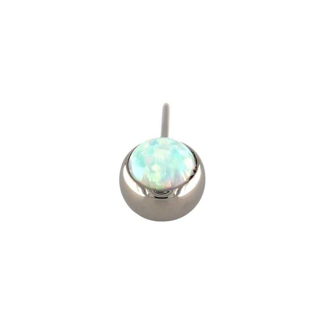 NeoMetal Side Set White Opal Gem End