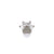 Industrial Strength Odyssey Faceted White CZ Gem Paw Print End - Isha Body Jewellery