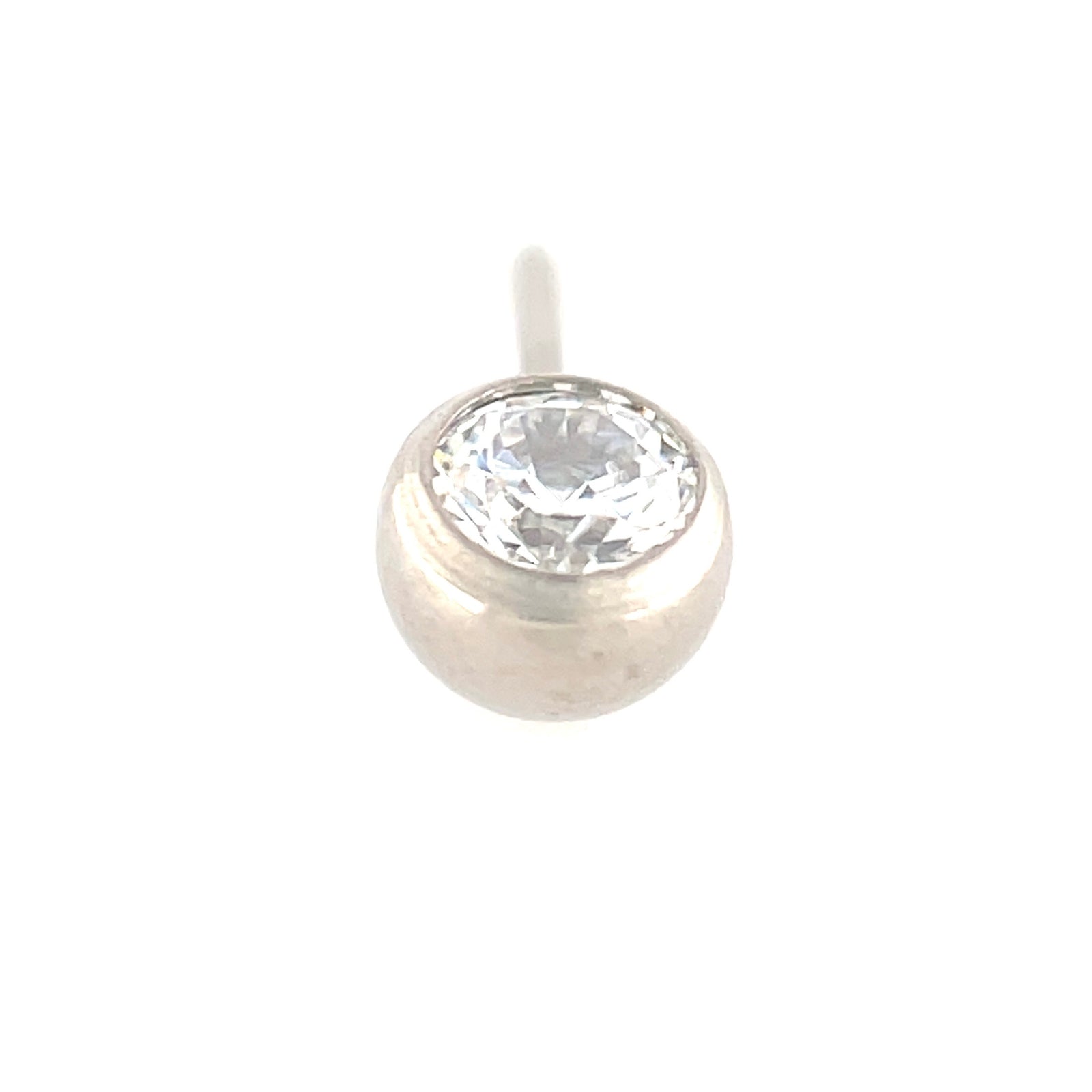 NeoMetal Side Set CZ Gem End THREADLESS - Isha Body Jewellery