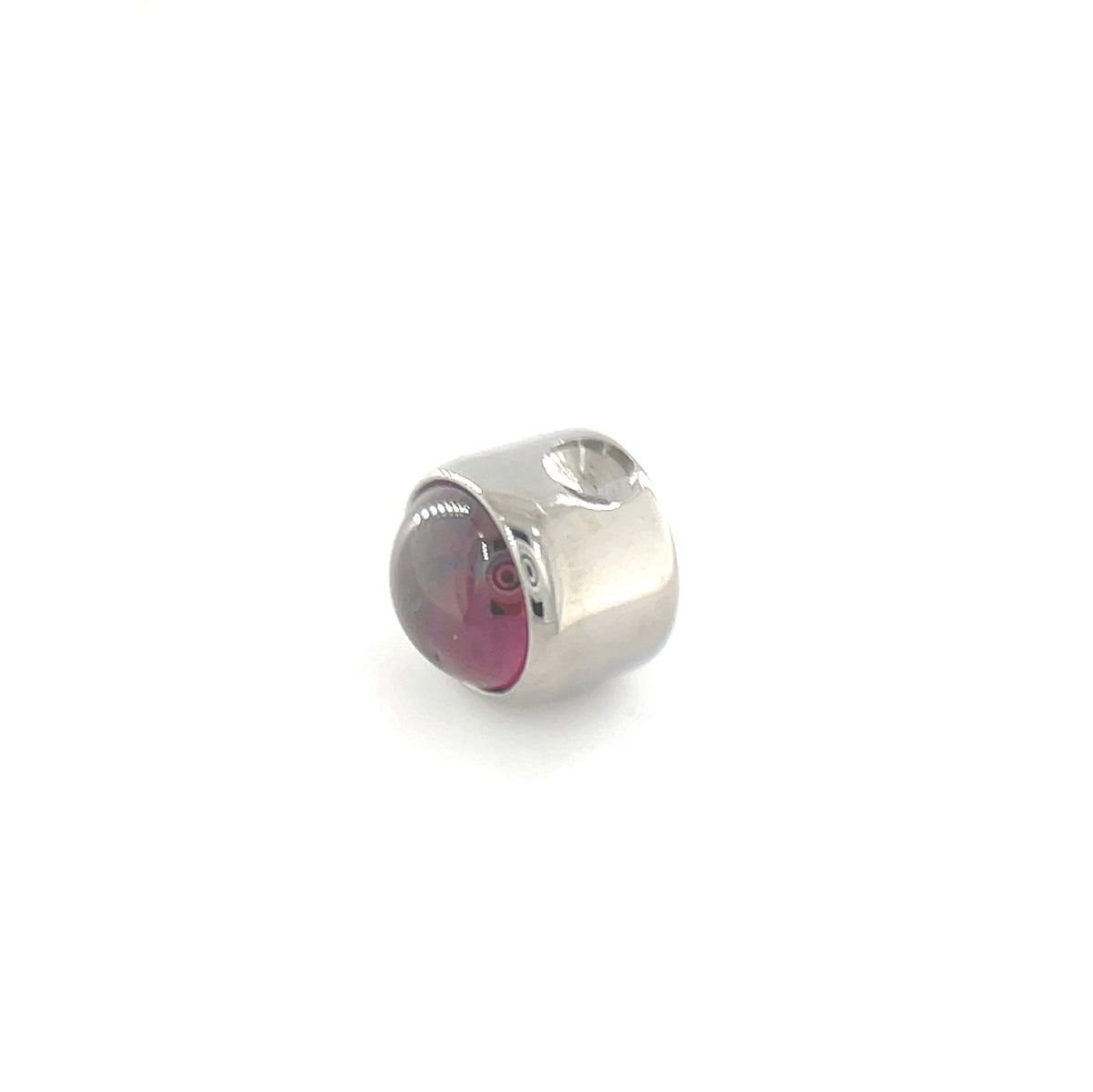 Industrial Strength Titanium Garnet Gem Captive Bead Ring