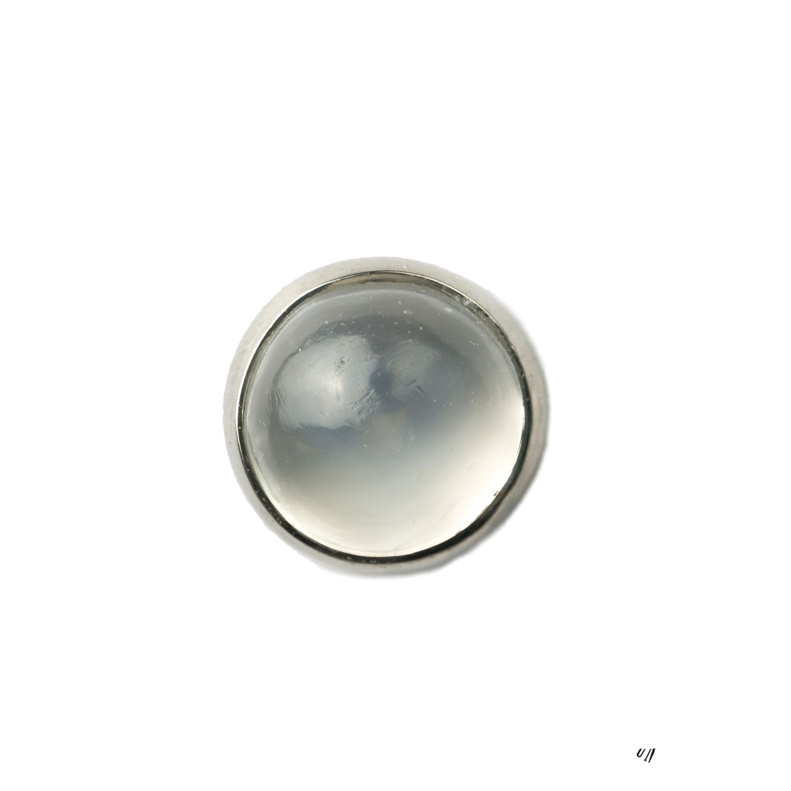 Titanium Flat Back Natural Stone Cabochon End - Isha Body Jewellery