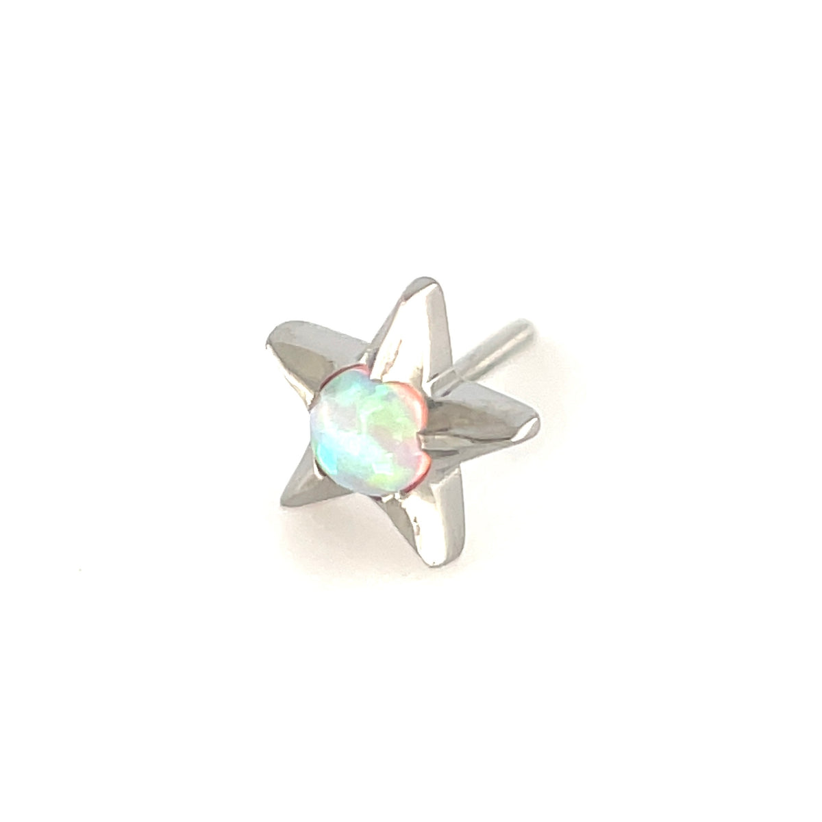 Anatometal Titanium Light Pink Opal Star End Threadless