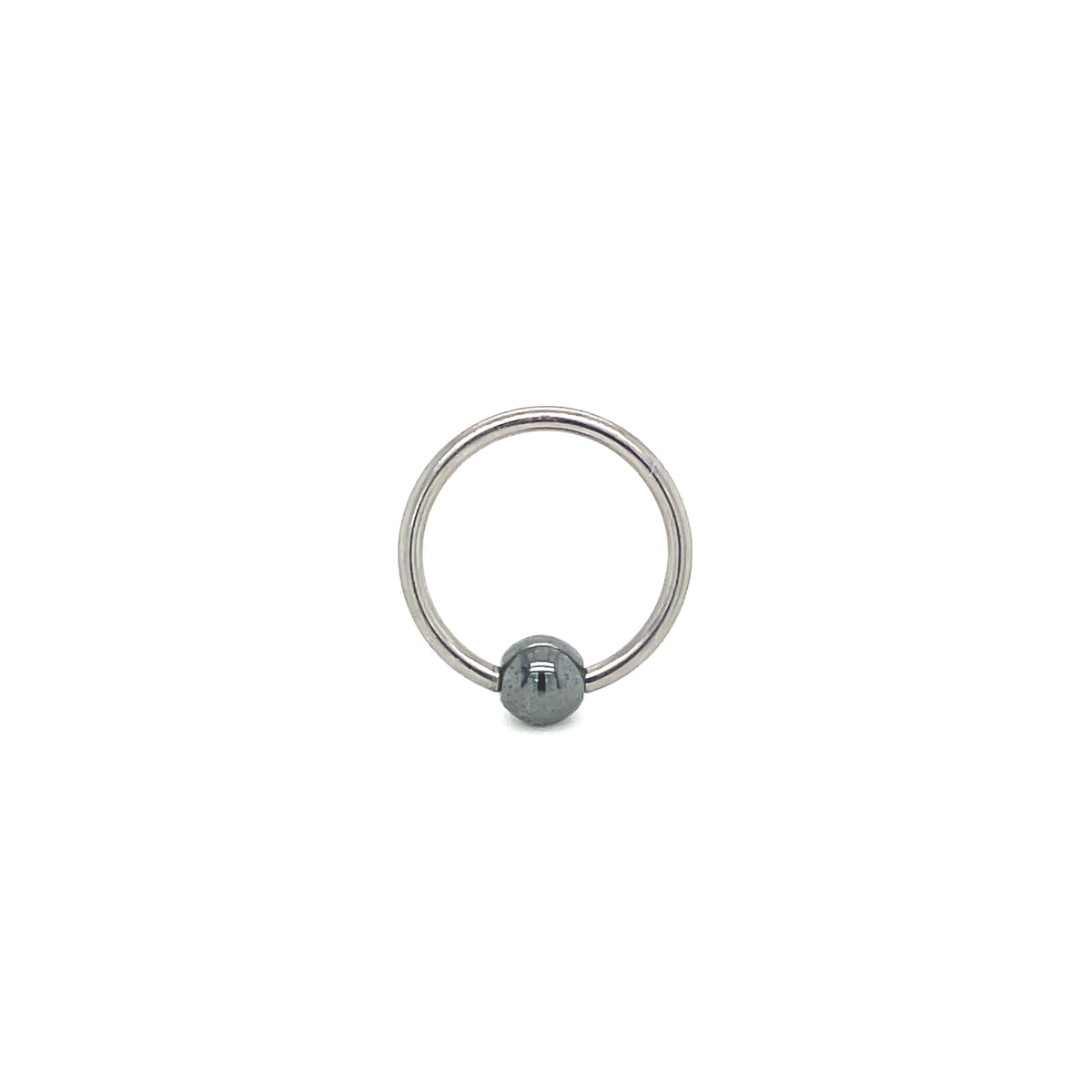Apex Niobium Hematite Captive Bead Ring