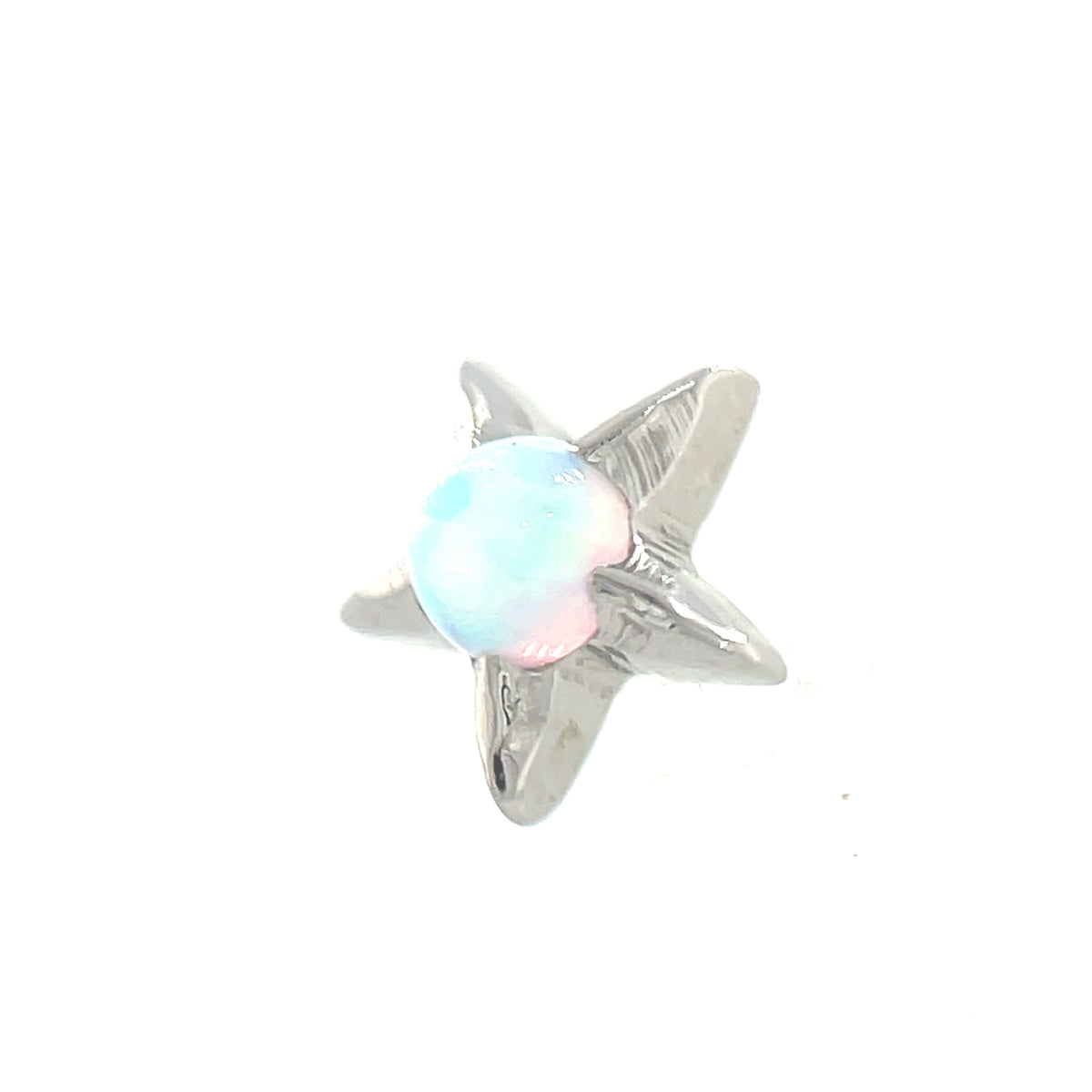 Anatometal Titanium White Opal Star End Threadless