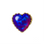 18ct Yellow Gold Purple Opal Heart End - Isha Body Jewellery