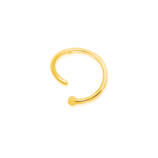 Junipurr 14ct Gold Fixed Bead Seam Ring