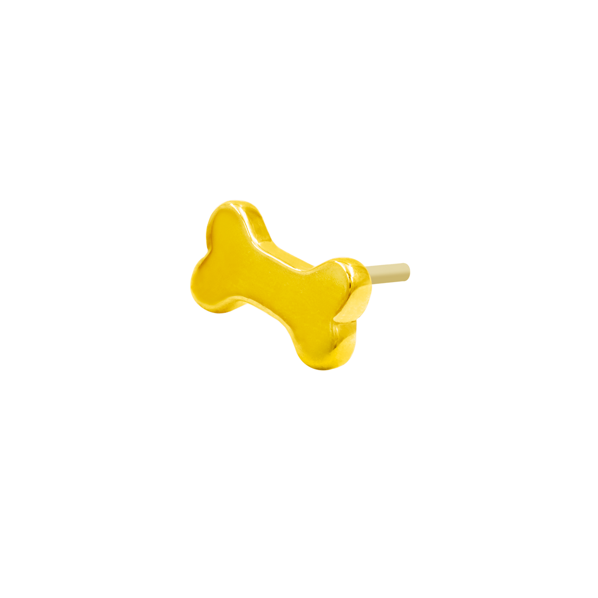 14ct Gold Dog Bone - Isha Body Jewellery