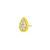 14ct Gold Pear with Swarovski CZ Stones - Isha Body Jewellery