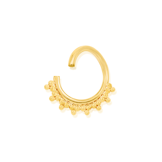 Junipurr 14ct Gold Tri-Bead Seam Ring
