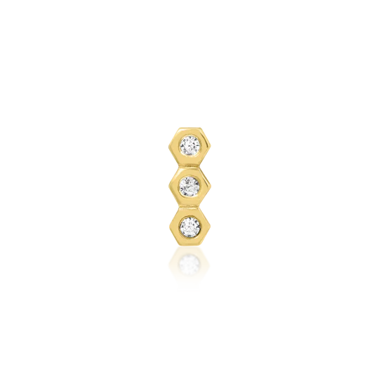 Junipurr 14ct Gold Honeycomb End