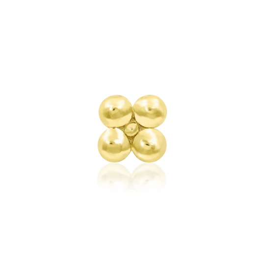 Junipurr 14ct Gold Quad-bead End