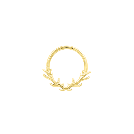 14Ct Gold Raven Seam Ring Gold