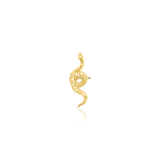 Junipurr 14ct Gold Textured Snake End
